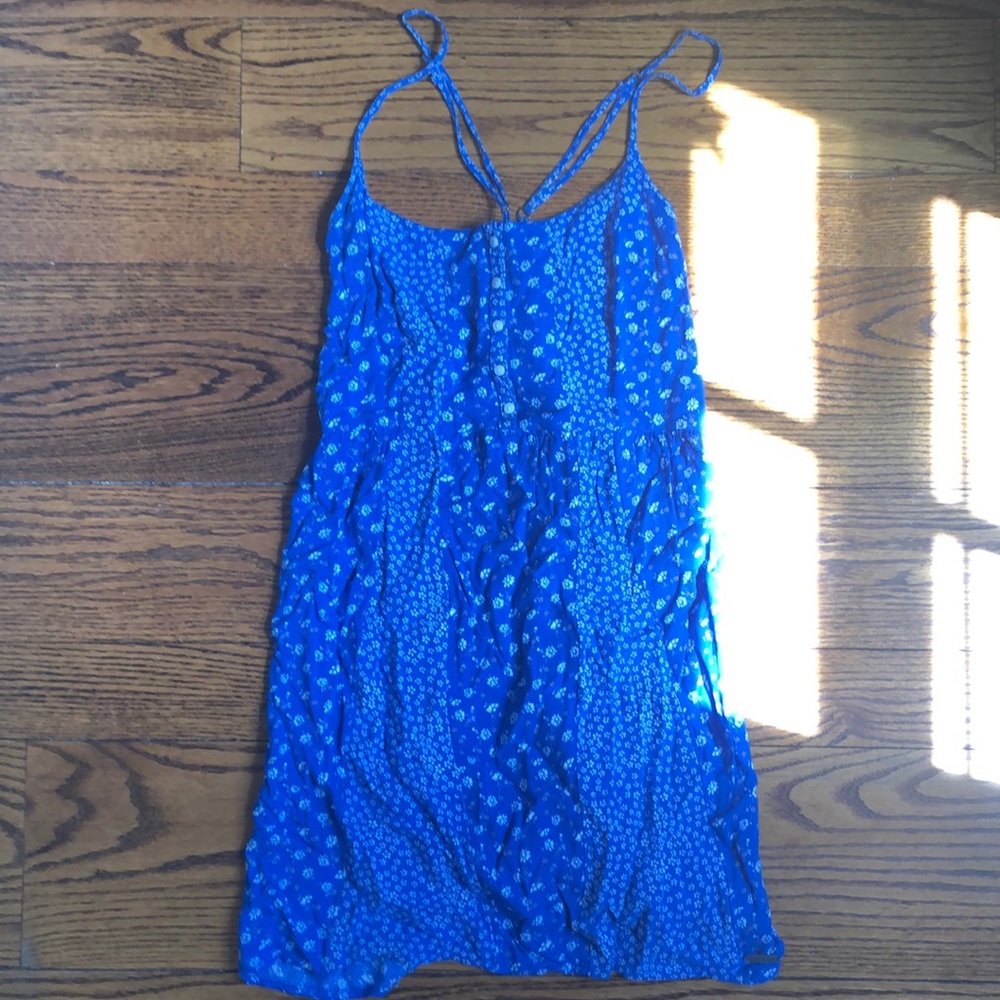 Blue floral dress